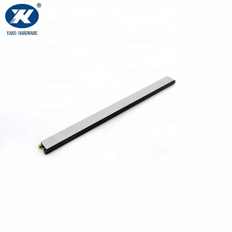 Custom made automatic hotel door seals home wooden bottom Down door sweep seal aluminum strip holder
