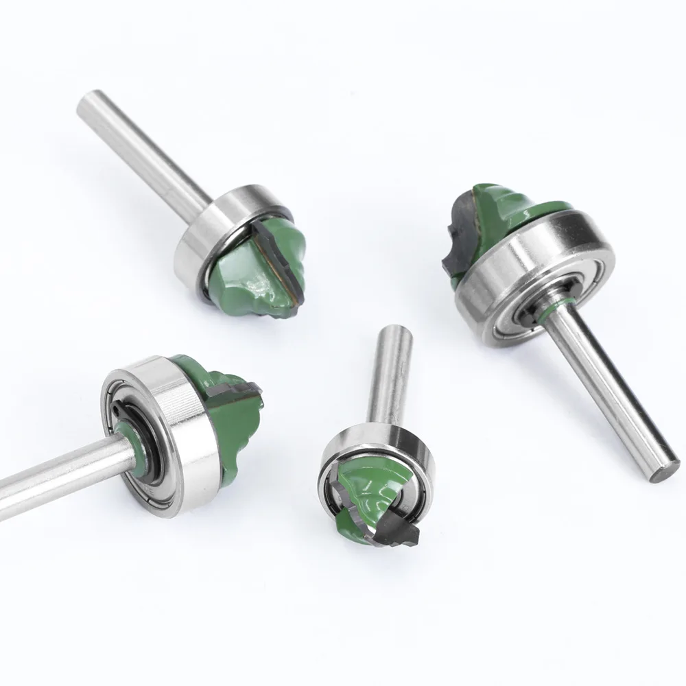 1/4 handle 4-piece set with bearings, double frame wire cutter, woodworking milling cutter set, door line