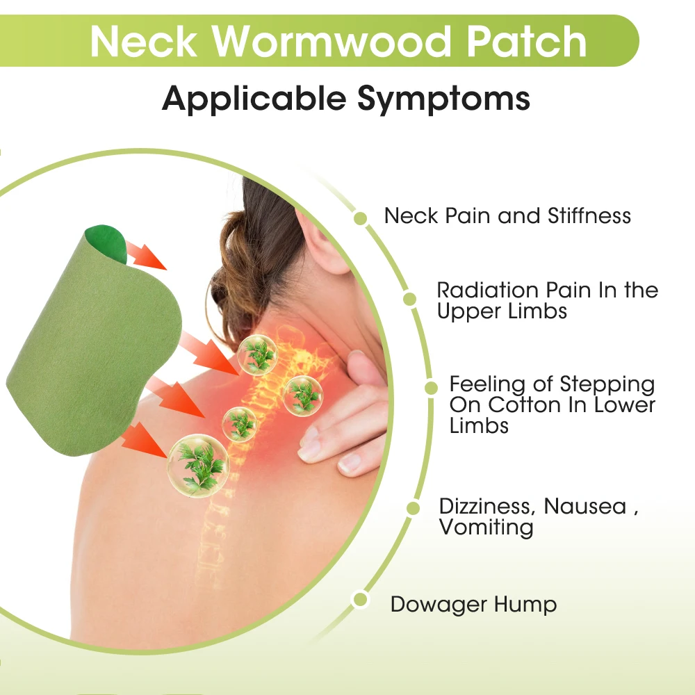 Herbal Wormwood Stickers Detox Foot Body Neck Back Knee Pain Relief Adhesive Patches