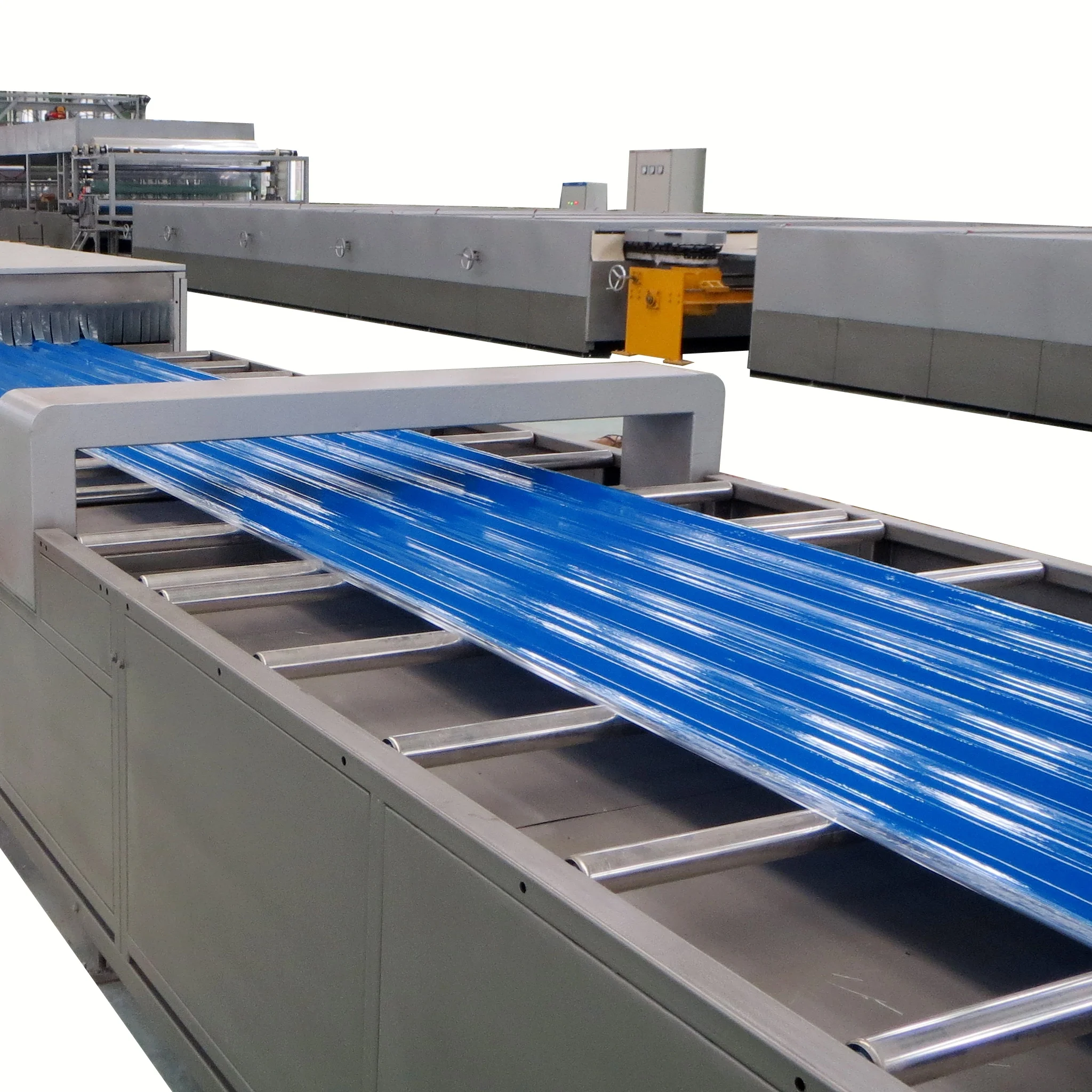 DNUO new product Fiberglass corrugated roofing FRP gel coat sheet production line