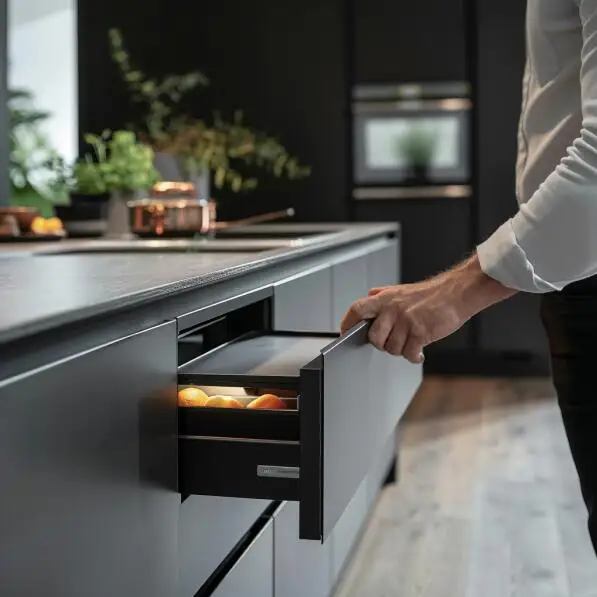 Slim Tandem Box Cabinet Kitchen Drawer Basket Pull Out Basket In Cabinet With Soft Slide Dish Rack