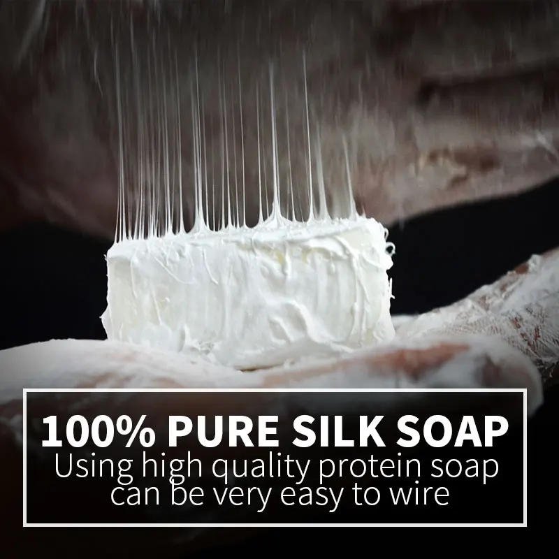 Private Label Natural Silk Protein Soap Bar Olive Oil Body Whitening Exfoliating Collagen Bath Toilet Face Acne Soap