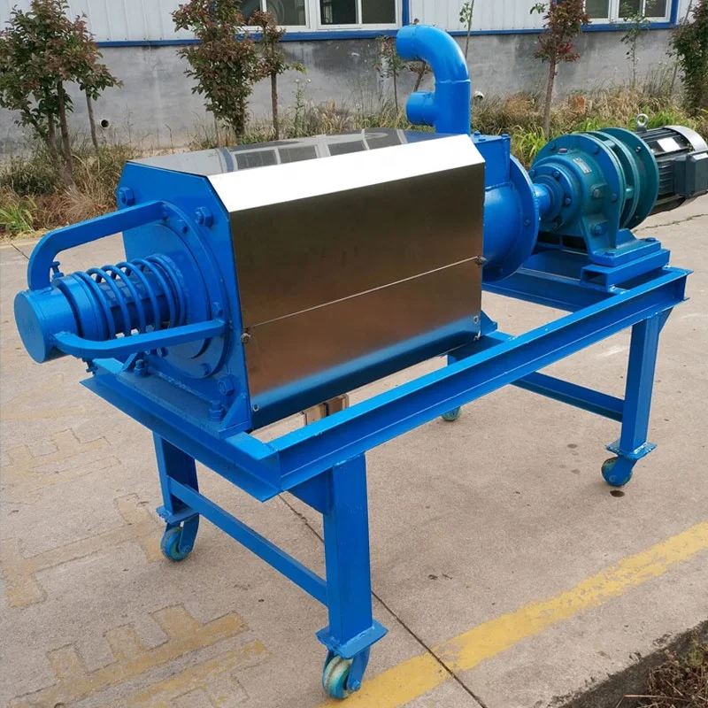 Spiral animal waste dehydrator farm livestock waste solid-liquid separator stainless material manufacturer