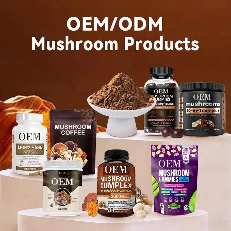 OEM ODM High Quality Mushroom Complex Gummies Booster Brain Boost Lion Mane Mushroom Gummies