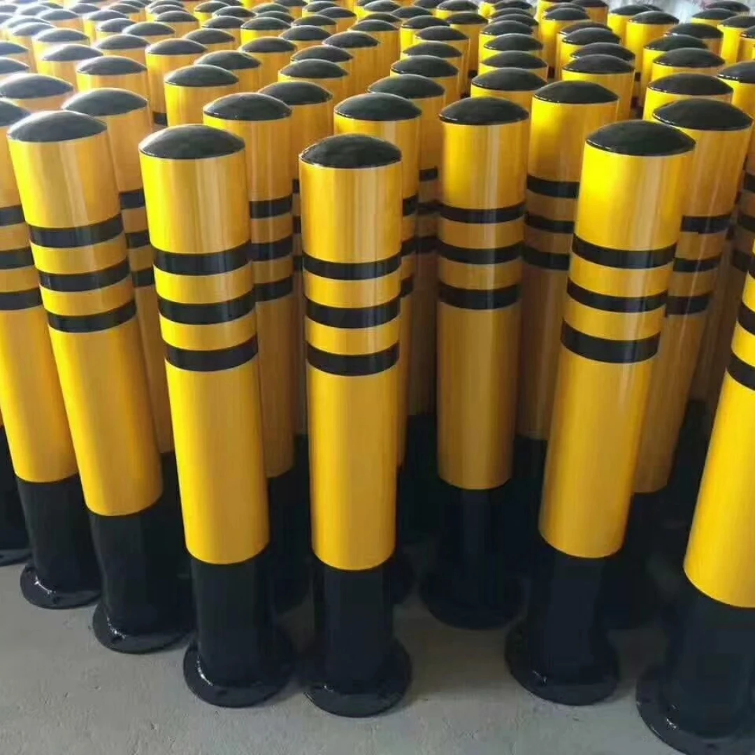 Coated Safety Parking Barrier Post Steel Safety Pipe Bollards Carport Column Parking Road barrier Safety Bollards Bollard Post