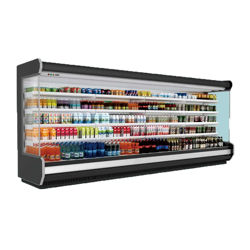 Factory Custom Commercial Drink Beverage Chiller Refrigeration Equipment Open Display Cooler Freezer for SupermarketRestaurant