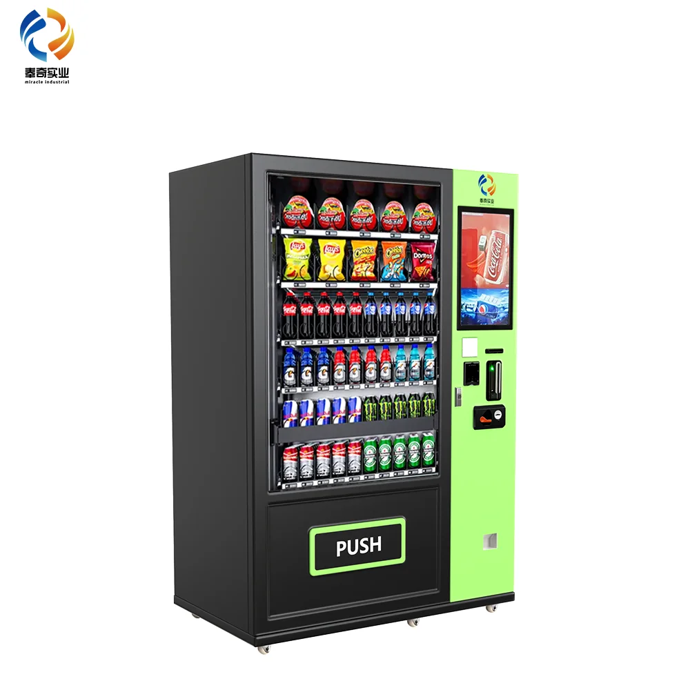 High Capacity Vending Machine For Hot And Cold Beverages And Snacks With 24/7 Monitoring And Support Services