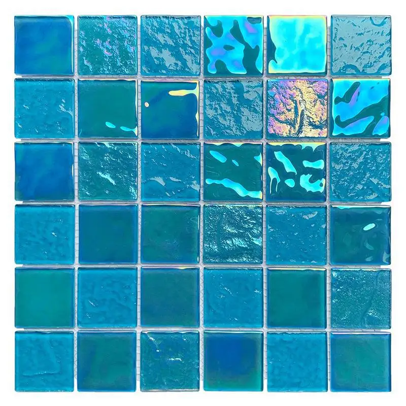 Square modern design 300*300mm Indoor and Outdoor swimming pool mosaic tile,crystal mosaic tile,blue mosaic tile for bathroom
