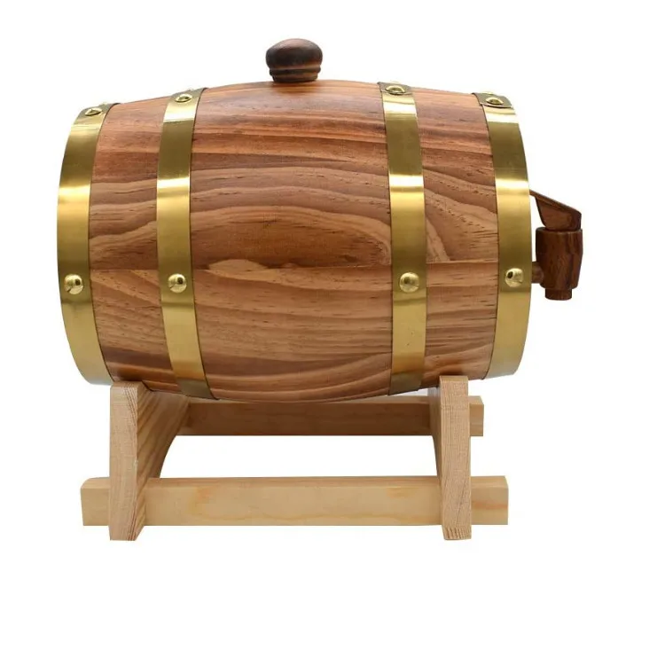Лидер продаж, натуральный современный декоративный бочонок большой емкости для хранения вина из массива дерева