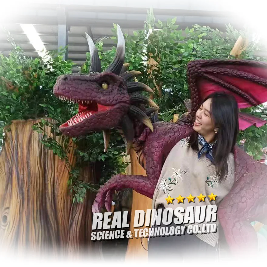 
Animatronic Dragon Realistic Baby Dinosaur Puppet 
