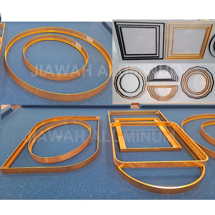 Color anodizing aluminium photo frame extrusion profile set manufacturer , photo frame brushed metal aluminium picture frames