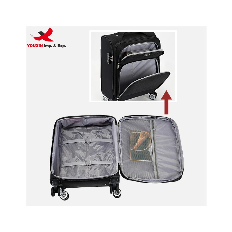 Hot Sell Luggage Expandable Lightweight Durable Suitcase Sets Double Spinner Wheels TSA Lock