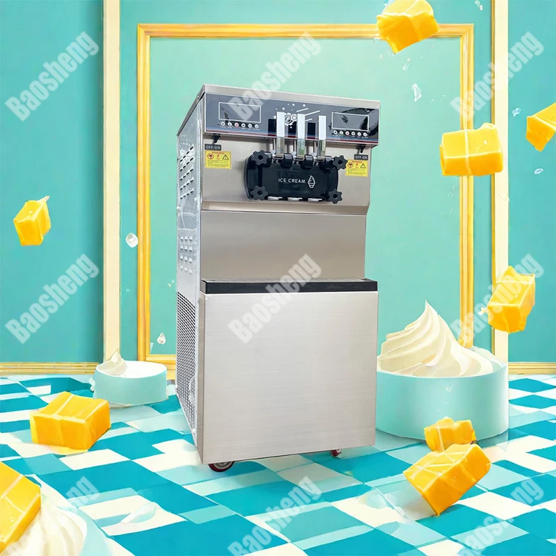 Factory Direct Shipping Small Ice Cream Machine Three Flavors Ice Cream Machine Soft Ice Cream