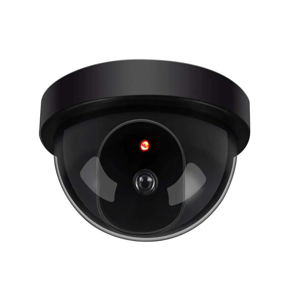 Fake Surveillance Security Camera Dummy Dome Camera with Flashing Red LED