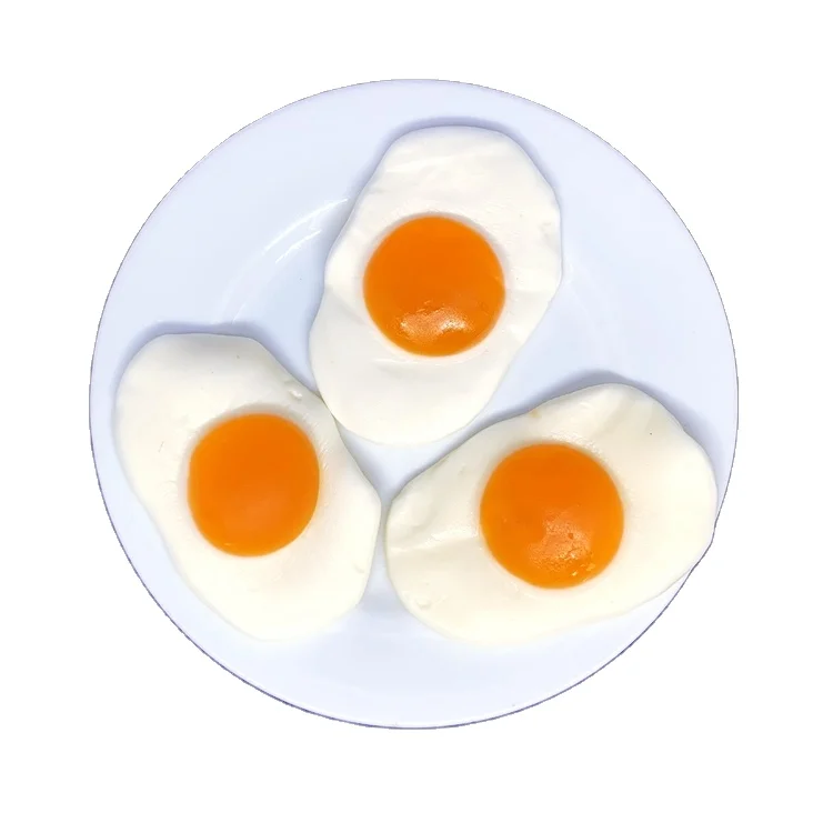Конфеты, двухслойные жевательные большие жареные яйца