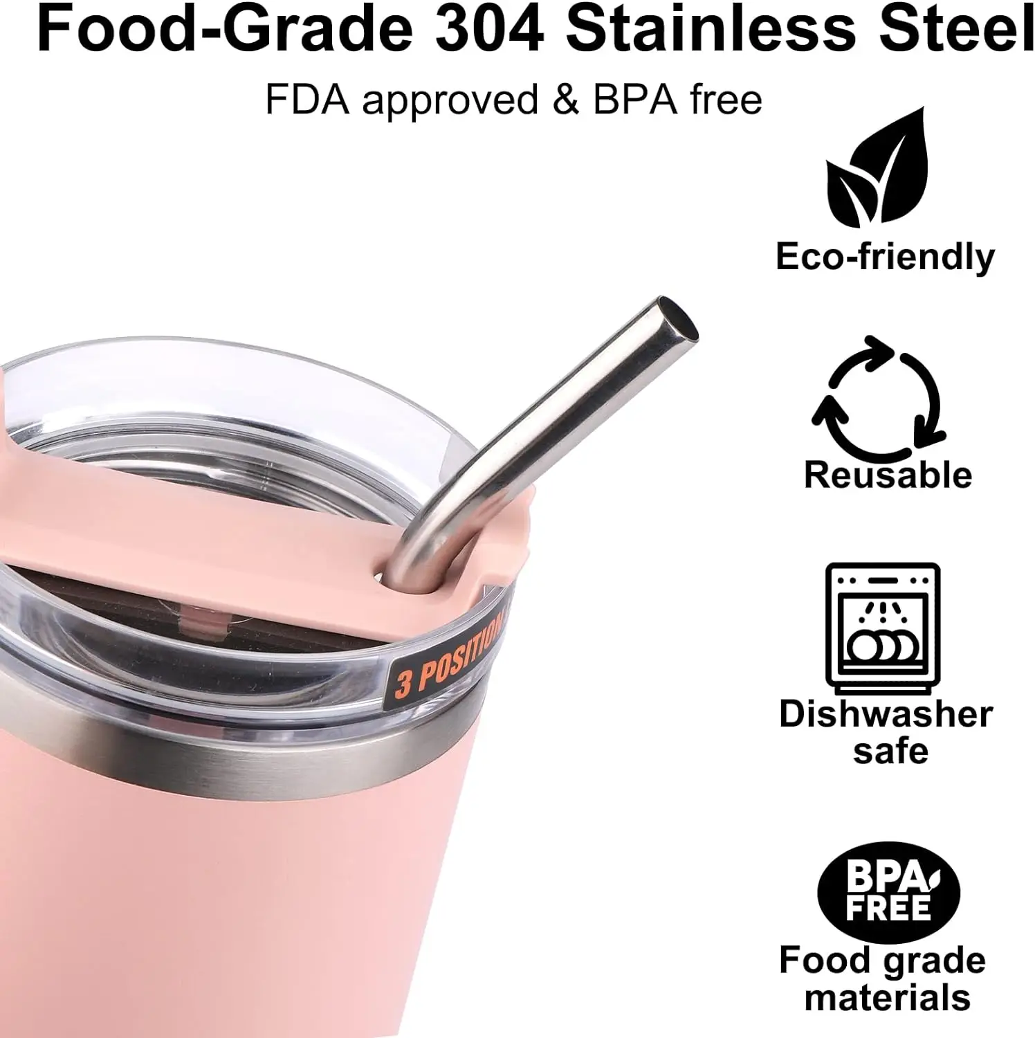 Best selling large capacity 40oz Tumbler straw extra Long 300mm straw Metal stainless steel straw