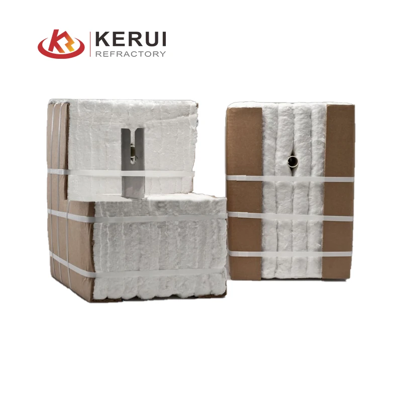 Kerui High Quality 1260 1430 C Ceramic Fiber Block Module for Kiln Lining Insulation