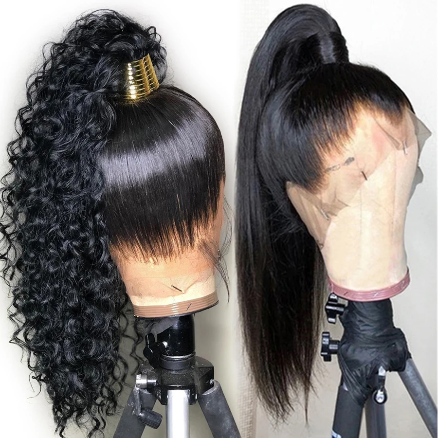 Предварительно выщипанные бразильские волосы с выравненной кутикулой 13X4 13x6 360, фронтальные парики на сетке с детскими волосами, необработанные человеческие волосы 360 370, парики на сетке