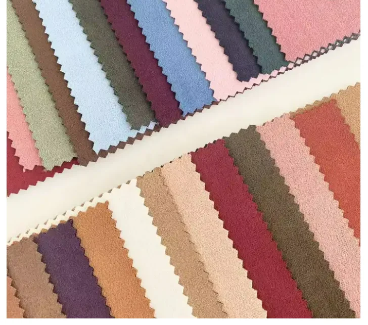 Wholesales High quality cheap price 100% polyester knitted suede plain dyed solids stock fabric Customizable soft