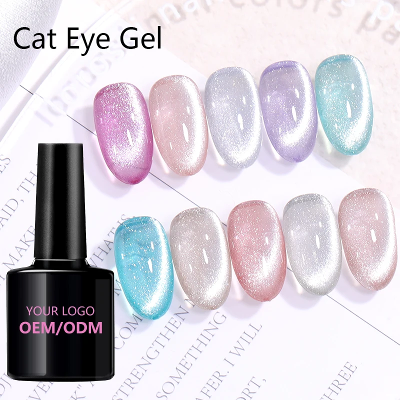 Professional Custom Logo Oem/Odm Nails Supplies Salon Wholesale Macaron Gel Enamel Builder Magnetic Cats Eye Gel Polish Sets