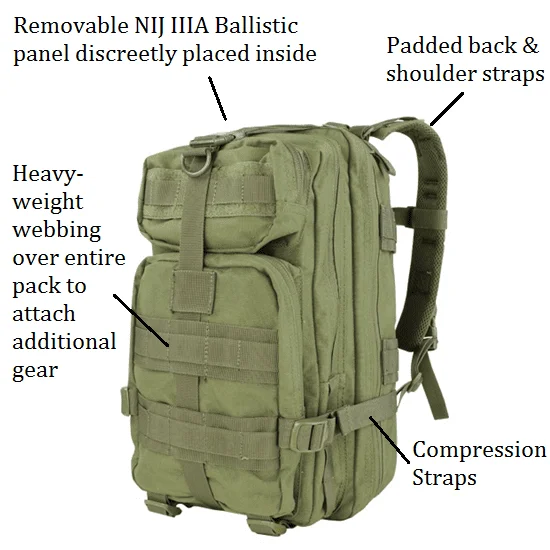 
Whosale 3A NIJ IIIA Army insert kevlar bulletproof backpack for camping 