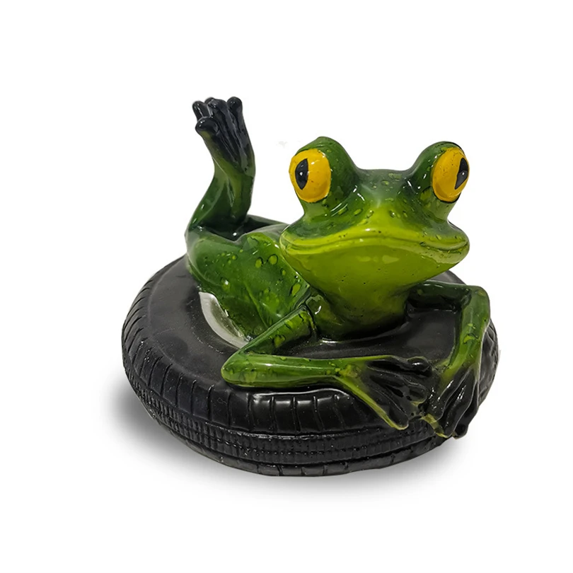 Outdoor Pond Floating Pond Decor Resin Frog Pond Decorations Waterproof Frog Figurine for Home Yard Garden simulated frogs