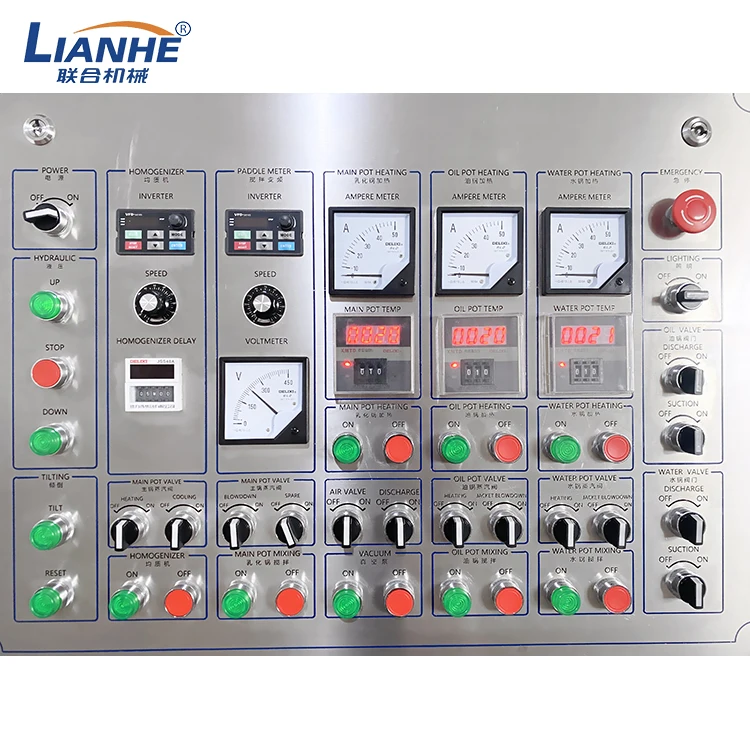 Petroleum Jelly Mayonnaise Making Mixing Face Cream Body Lotion Making Machine High Speed Vacuum Emulsifying Homogenizer Mixer