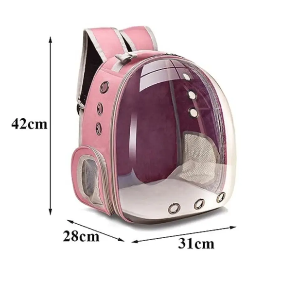 Custom Logo Cats Dogs Carrier Parrot Bird Cage Breathable Starling Out Portable Transparent Space Capsule Cat Pet Backpack Bag