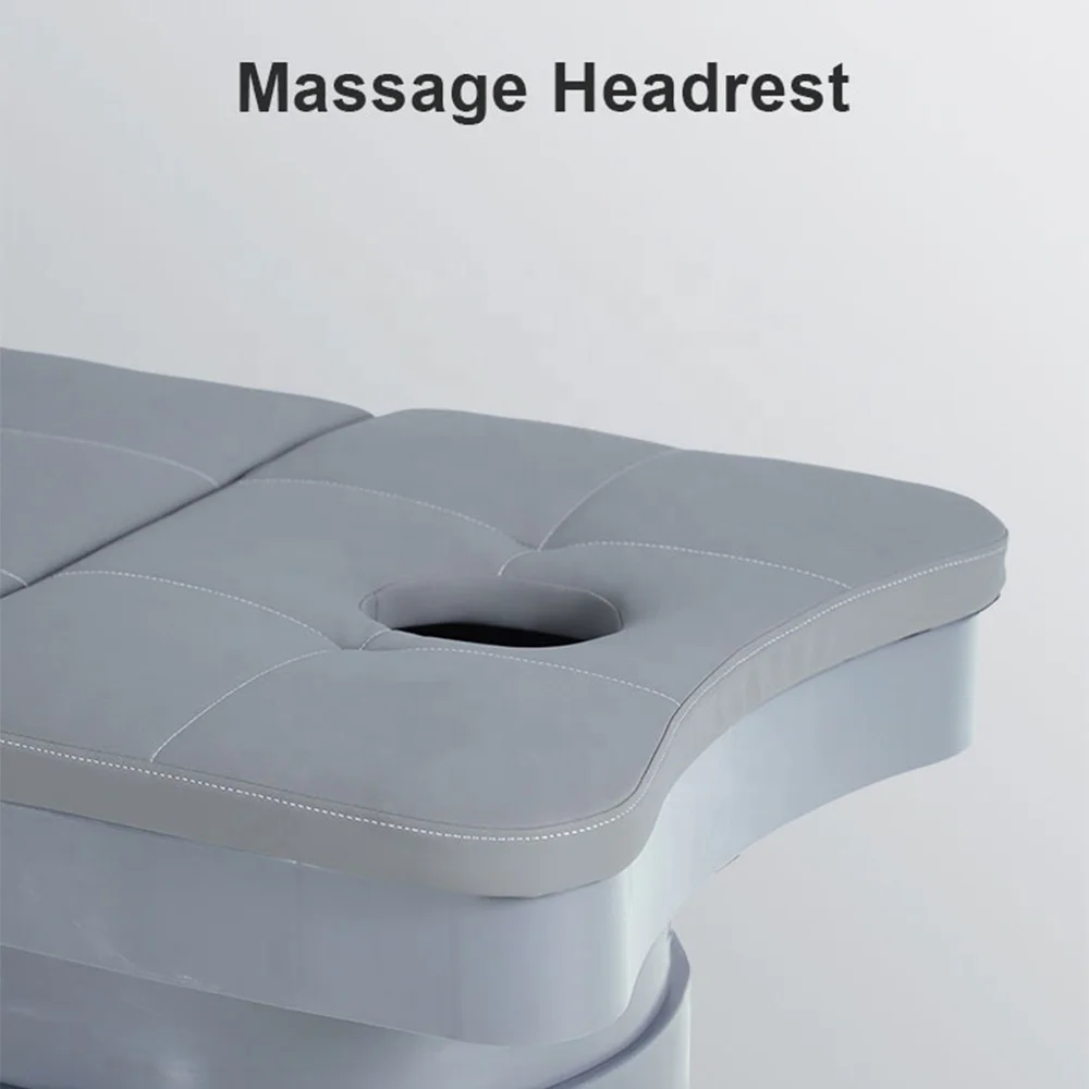 Luxury Modern Beauty Salon Hair Washing Head Therapy Spa Thai Nursing Electric Water Circulation Shampoo Bed with Tabk and Chair