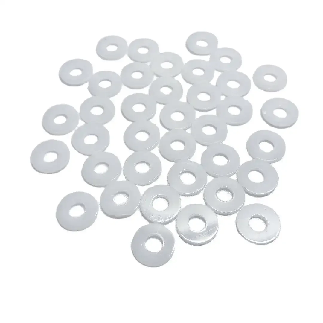 Поликарбонат белая шайба 24 мм наружный диаметр x 16 внутренний 2 длина