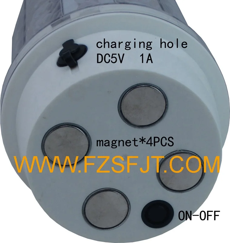 Rechargeable emergency guided vehicle beacon with magnetic base