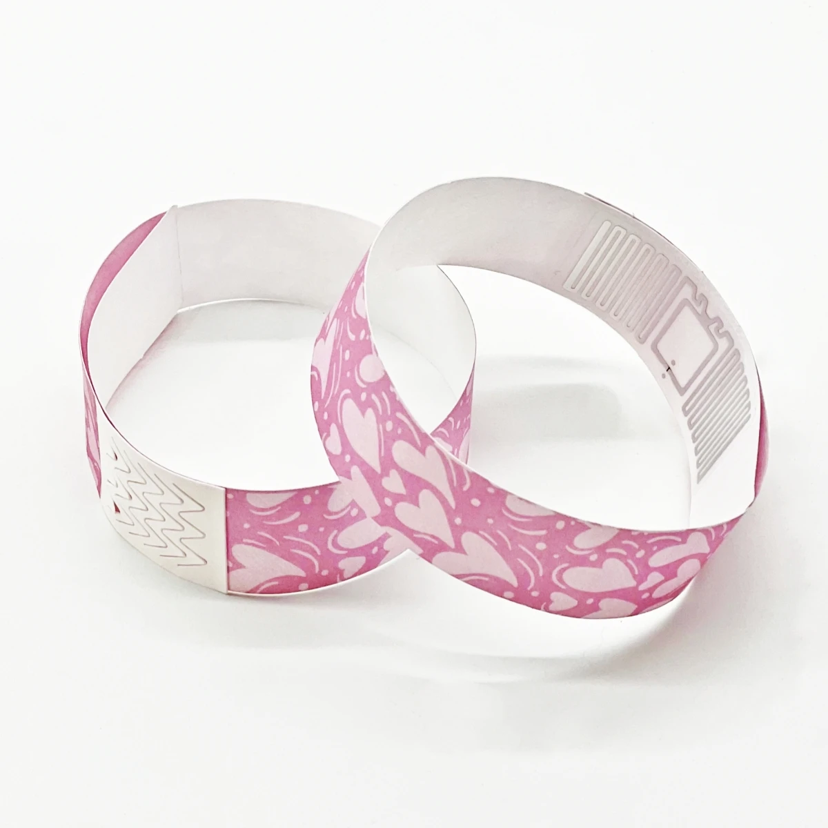 Custom Logo Printed Bracelet Waterproof Paper Tyvek RFID  Wristbands NFC function for Event Party Supplies ticker with chip