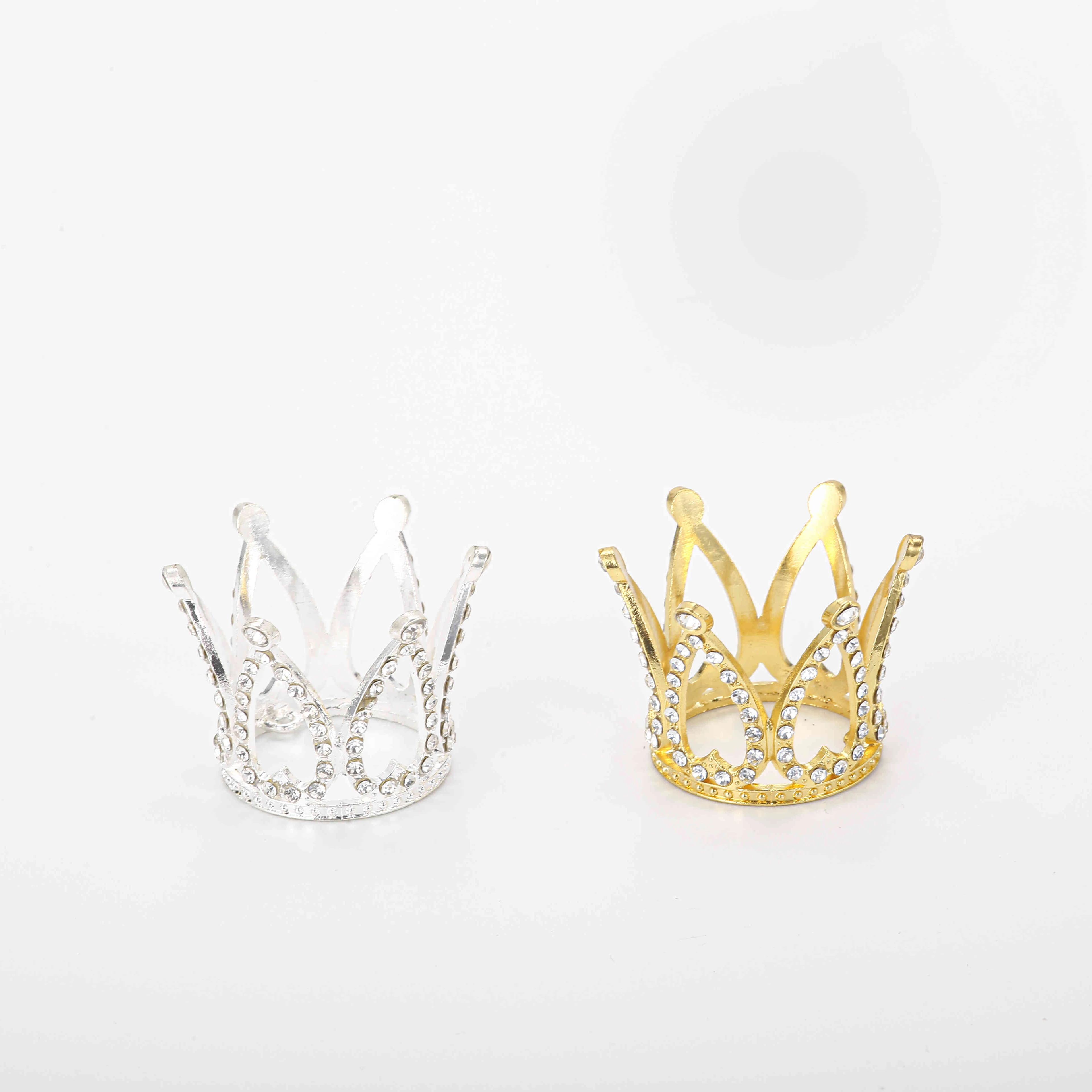 Birthday Cake Topper Decoration Mini Crown Pearl Tiara Children Princess Birthday Headdress Crown