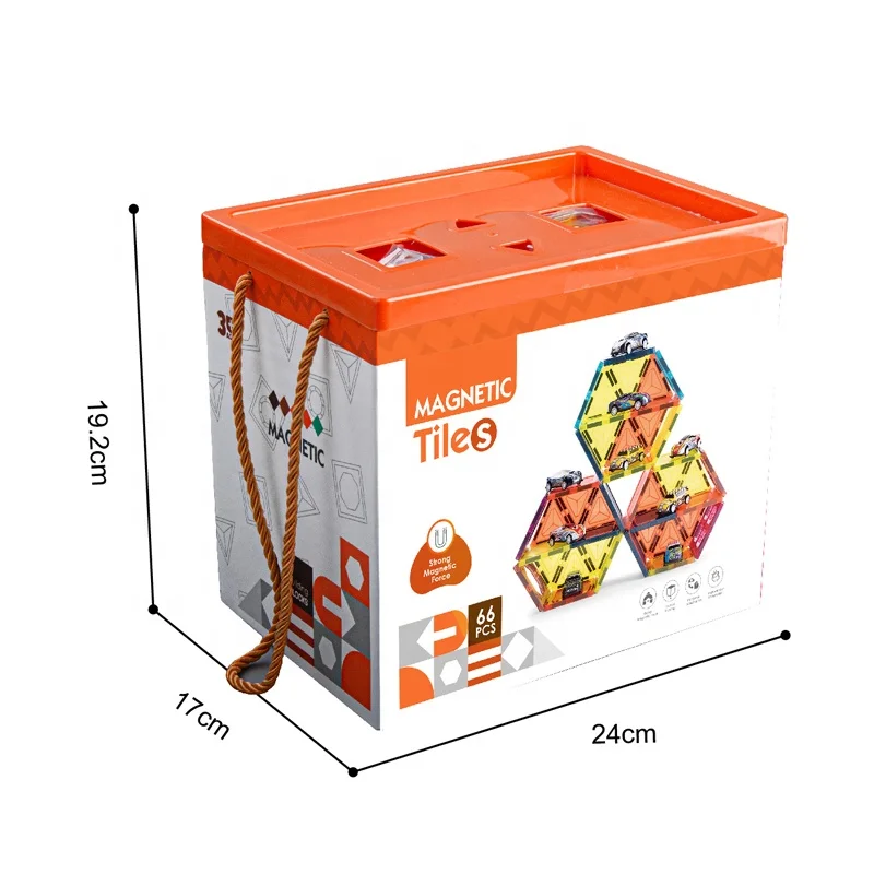 Novelties 2023 Gadgets Juguetes Educational Toddler Toys Preschool DIY Construction Racing Track Magnetic Blocks With Car