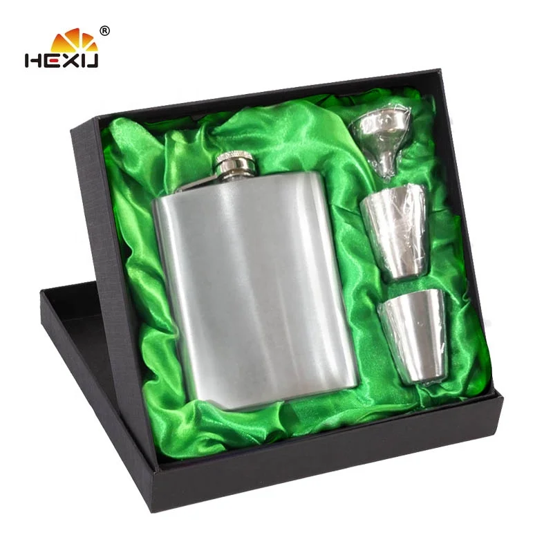 2023 Best Selling Christmas Items Stainless Steel Hip Flask Funnel Set