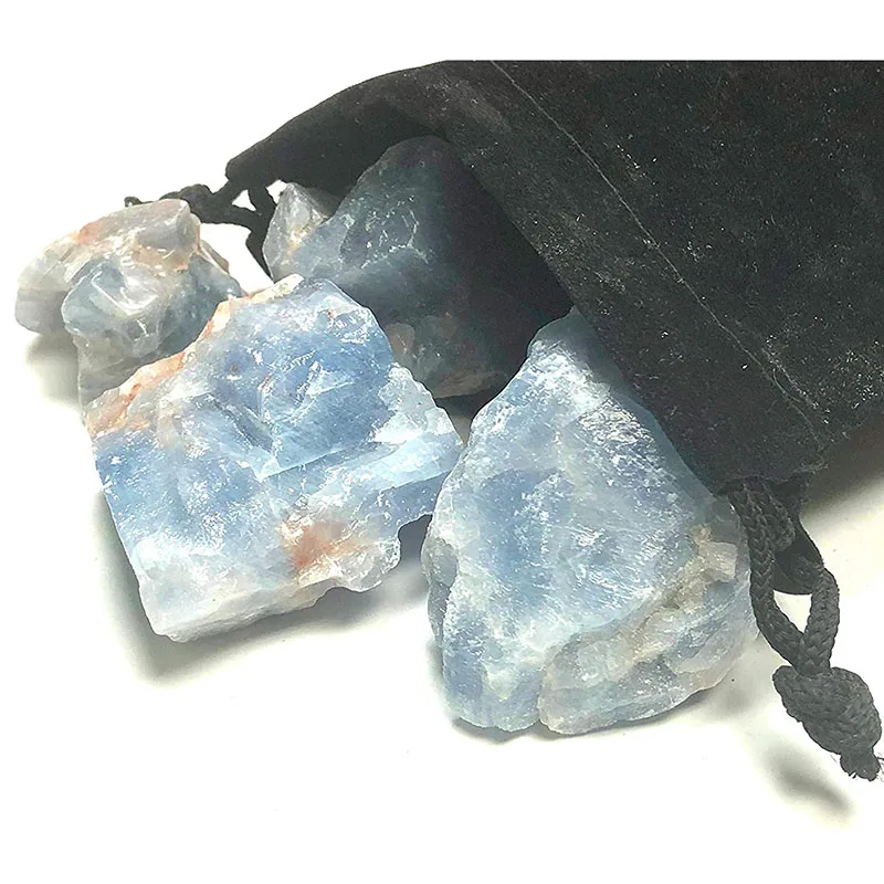 
Wholesale Natural Crystal Quartz Blue Calcite Raw Stone For Collection 