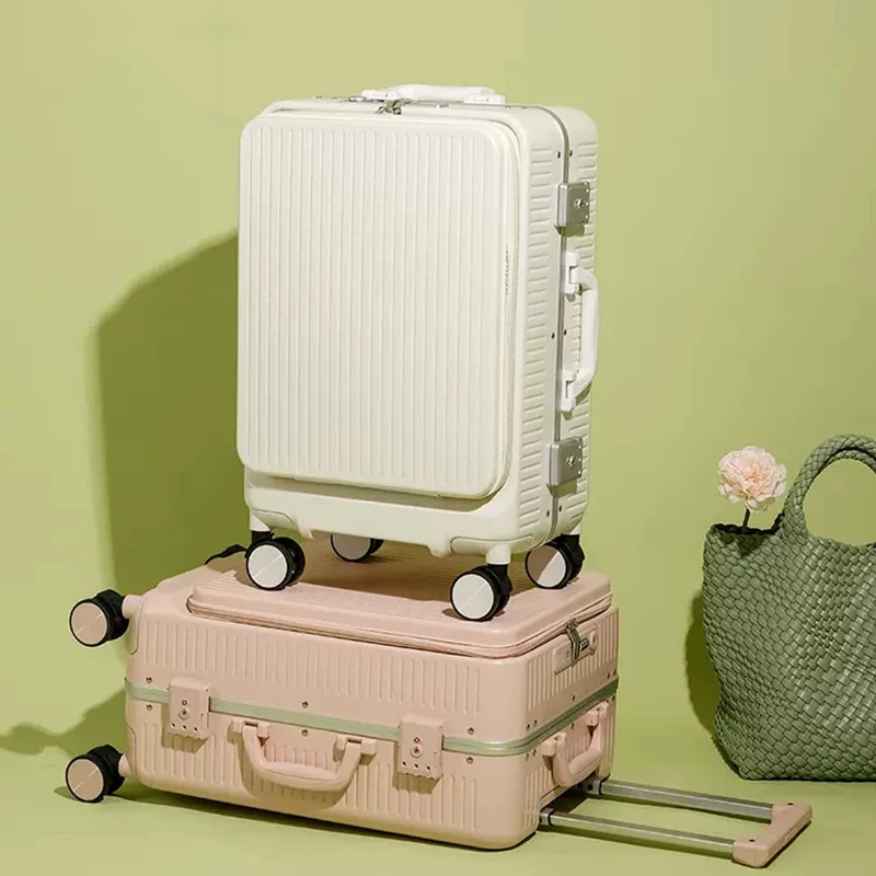 Aluminum Metal Suitcase Travel Trolley Luggage Bag Carry on Luggage