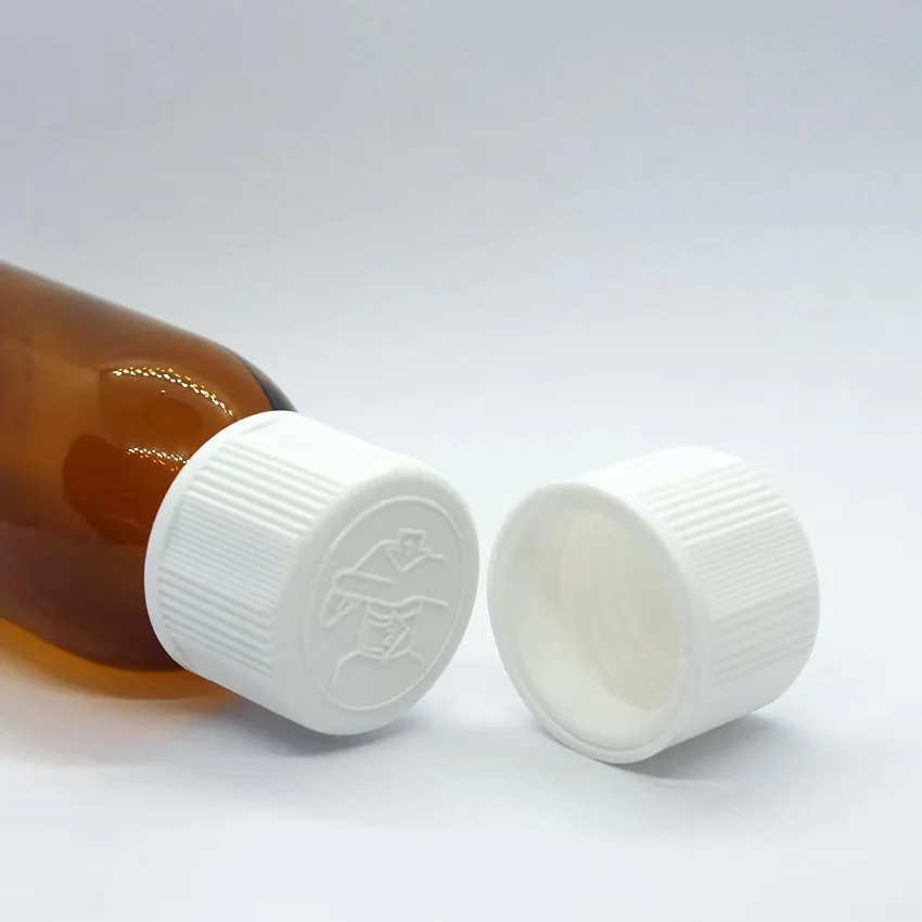 28mm 28-410  Plastic Screw Cap Pe Bottle Plastic Cap Child Proof Resistant Cap Lids Crc Plastic Lid