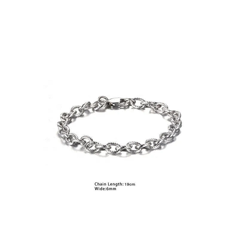 Jewerly 2021 Gold Plated Stackable Bracelet Twisted Cable Wire O Shape Link Chain Bracelet