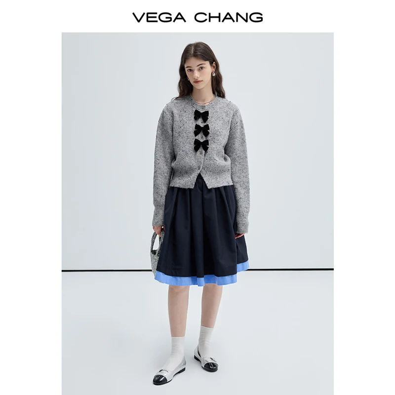 Vega Chang 2025 New Knitwear For Fall  Niche Design Miu Stylish  Butterfly Cardigan Top  Wool Sweater
