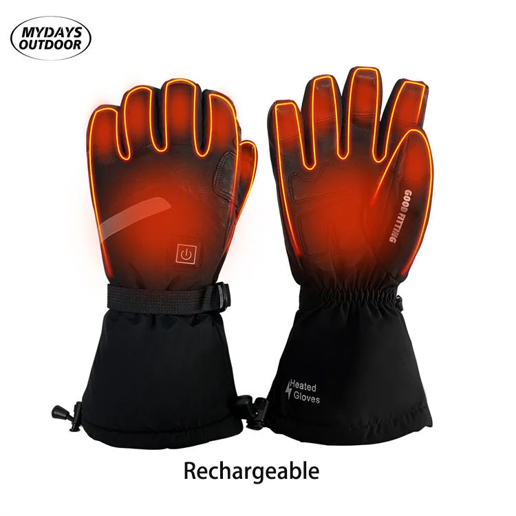 Mydays Outdoor Custom Logo Warm Skiing Winter Motorcycle Riding Camping Hunting Heated Gloves with Battery Holder