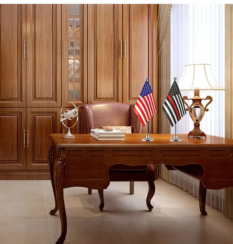 Factory Direct promotional product desk flag 100%polyester custom Ukrainian Ukraine desk flag