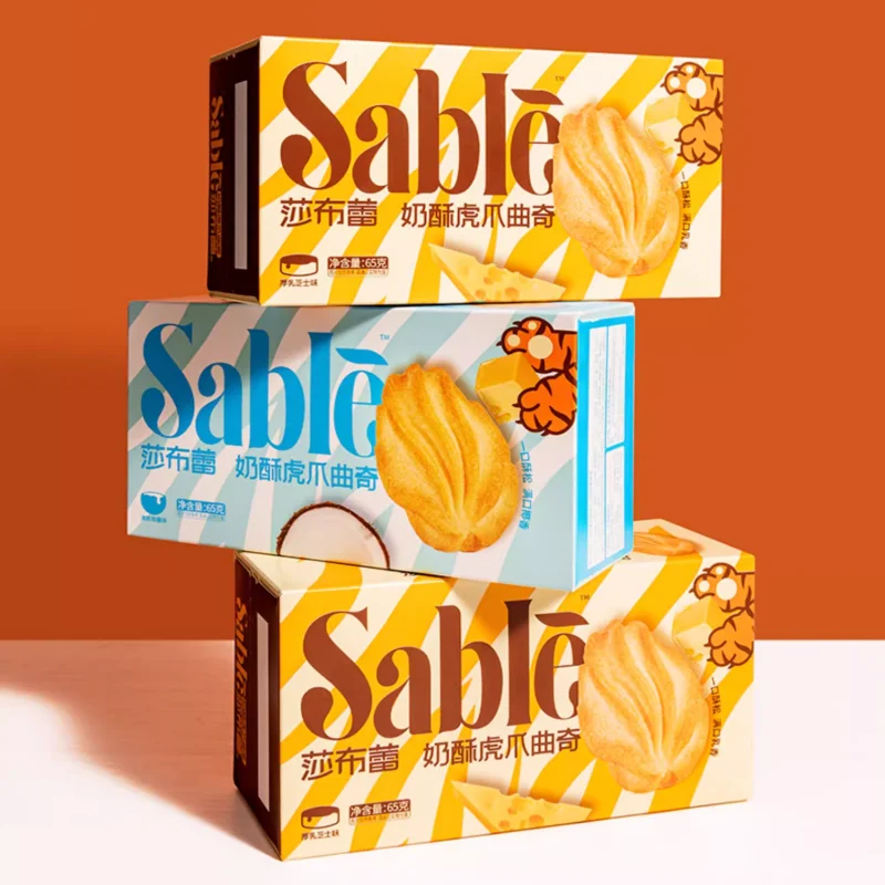 Top Chinese Finest Biscuits With Fresh And Coconut Cookies 60g Box Packaging Snack