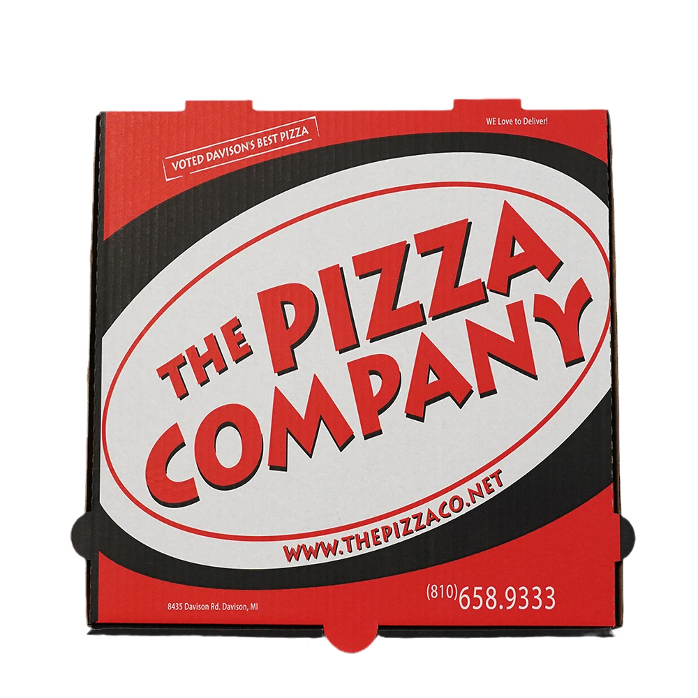 16x16 33x33 40x40 7 Inch Octagon Small Large Reusable Poland Cardboard Recycled Custom Logo Bagasse Craft Pizza Box With Handle