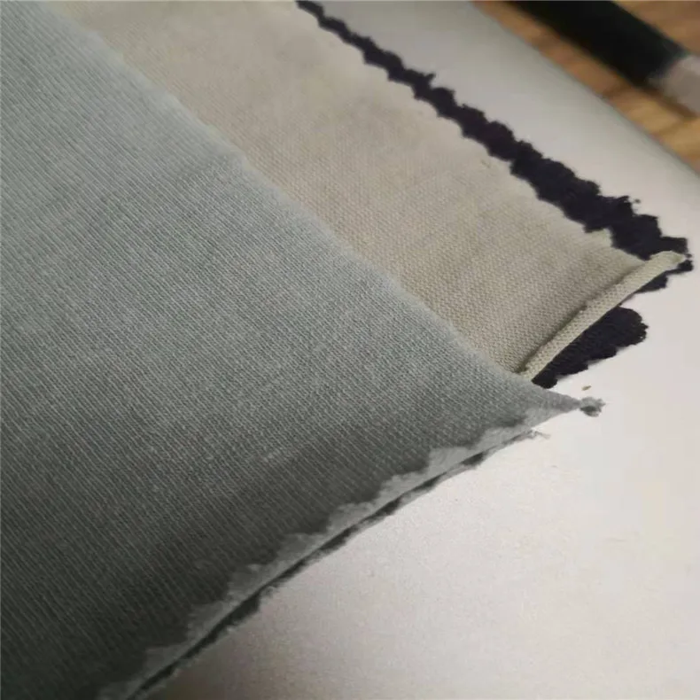 Wholesale 220gsm Custom Organic Hemp/Cotton spandex enzyme wash T shirts and Hemp O-neck CASUAL Clothing fabric