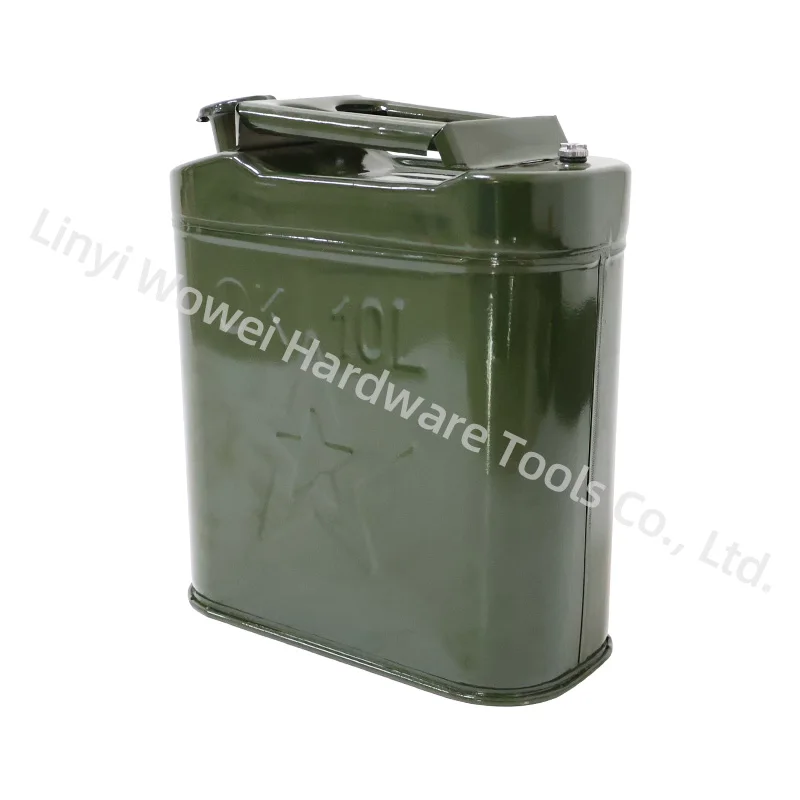 20L Metal  Diesel Fuel Petrol Water Steel Journey Can Utility Jug + Flexible Spout