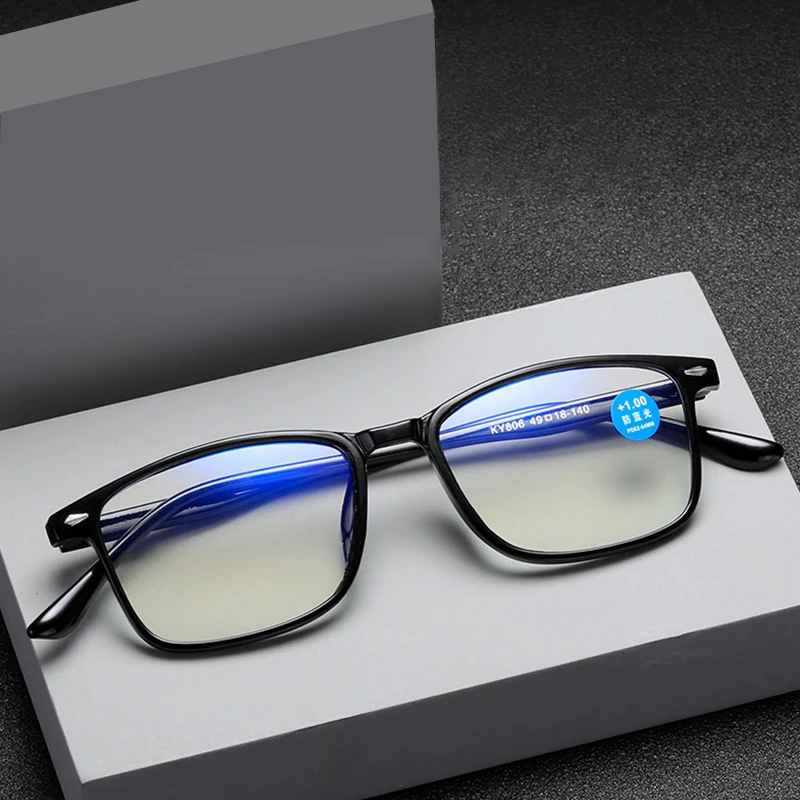 Пластиковые очки для чтения Eugenia 2022, оптовая продажа, мужские черные очки для чтения с блокировкой синего света, изготовленные в Китае