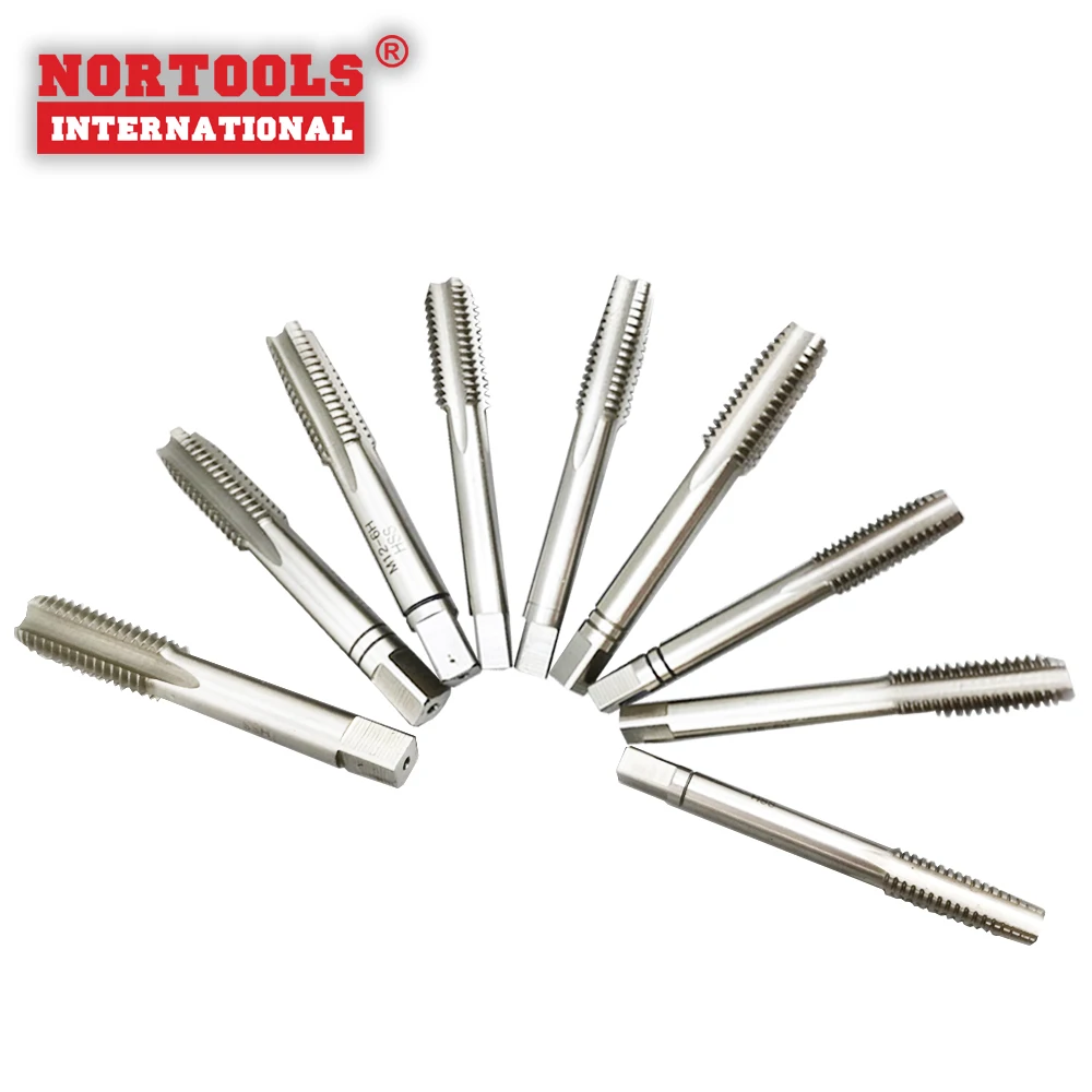 
High Quality DIN352 3PCS HSS straight flute ISO metric coarse thread tools Hand Taps 