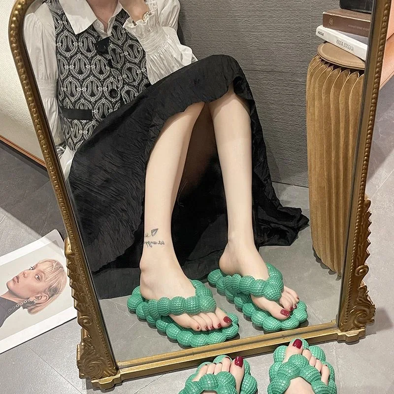 Best Selling Sandal Summer Women Flat Slippers Candy Color Flip Flops