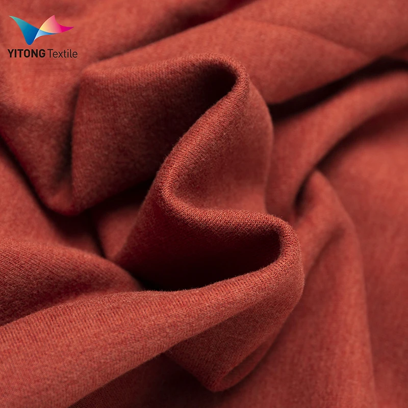 280 gsm Brushed Fleece Fabric 37% Viscose 28% Acrylic 28% Cotton 7% Spandex Fabric for Loungewear Underwear